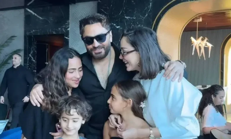 After their divorce, Tamer Hosni and Basma Boussil celebrate their two daughters