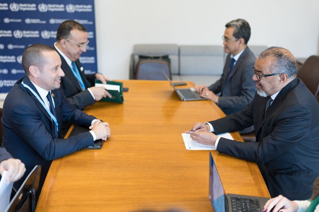 Al -Tahrawi discusses with the Director General of the World Health Organization. These are the details of the meeting