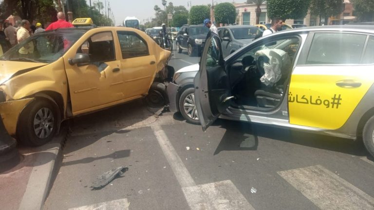 Excessive speed and lack of attention cause a serious traffic accident in Marrakech