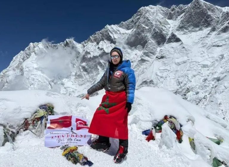 Hind Qimamah writes the story above the Everest summit