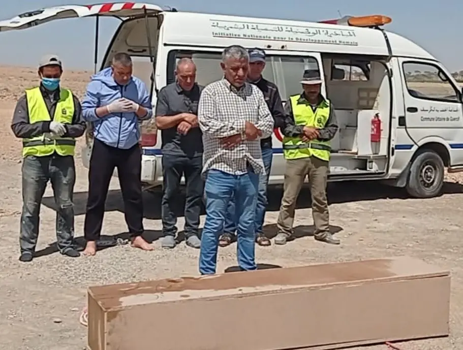 Jarsive .. the burial of an unknown body after 6 months of found it in an abandoned well