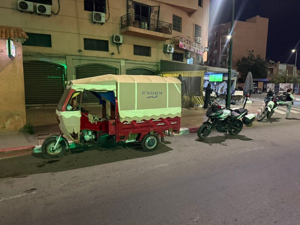 Marrakech .. The SIR and Golan teams approach secret transport through the "Tripport" bikes