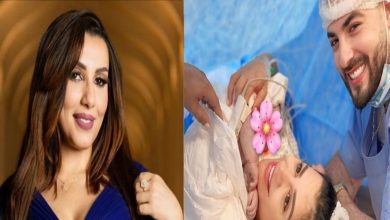 Sahar al -Siddiqi congratulates Fatima al -zahra in Harash and her husband for their new baby