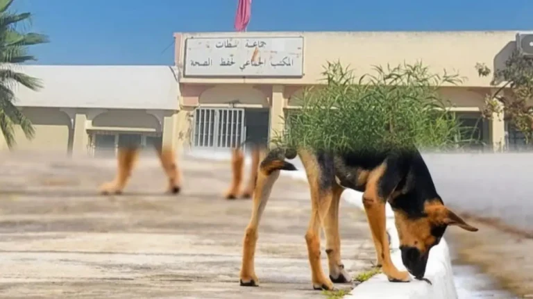 Settat .. an wandering dog sends 3 people in an emergency