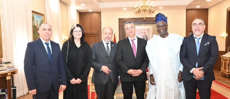The Minister of Justice receives the Secretary General of the International Union of Notaries and the Chairman of the African Committee of the International Notaries Union.