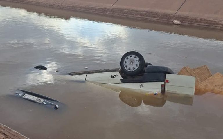 The death of a driver after a car canceled a water channel in Tamslah, Marrakech