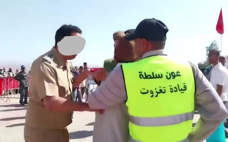 Tinghir .. Toghzout command command attacks a citizen and calls him "donkey"