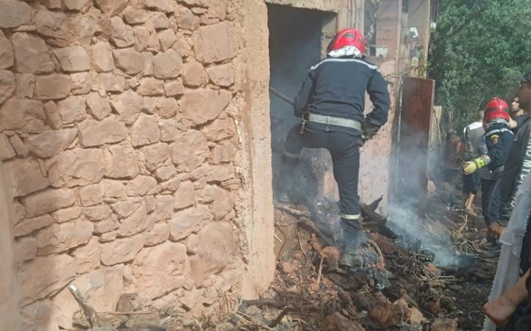 Urgent: a terrible fire that comes to a house in the Orika region in Al -Haouz -Photos