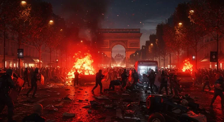 A young man was overthrown in Paris during the coronation celebrations