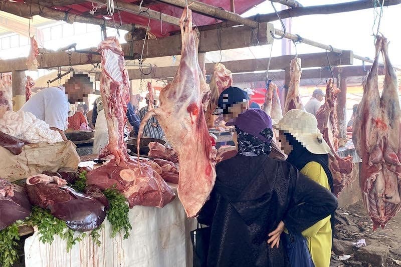 Before Eid Day. This is the price of the sale "al -ghanami" and "al -bakri" in Casablanca