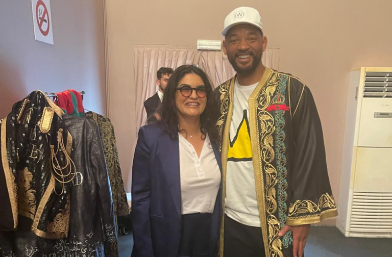 Designer Fatima al -zahra al -filali dazzles Will Smith with a unique Moroccan design during the Mawazine Festival