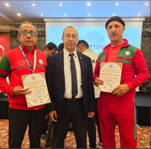 Lahcen Ouassou and Jawad Khouya get the highest distinction awarded by the International Federation of Muay Thai (OSM)