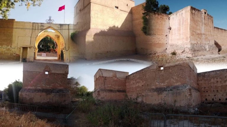 Protection of history al buruj kasbah. The Minister of Culture enters the line
