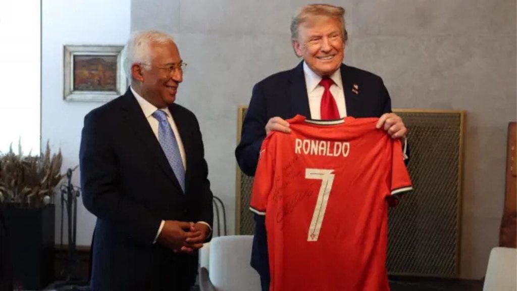 Ronaldo's shirt goes beyond the green rectangle to wear a political letter to Trump