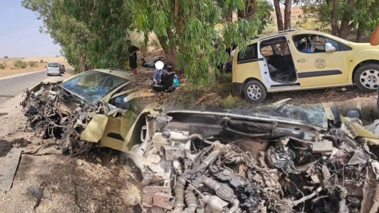 Settat .. 7 injured following a taxi collision with a tree