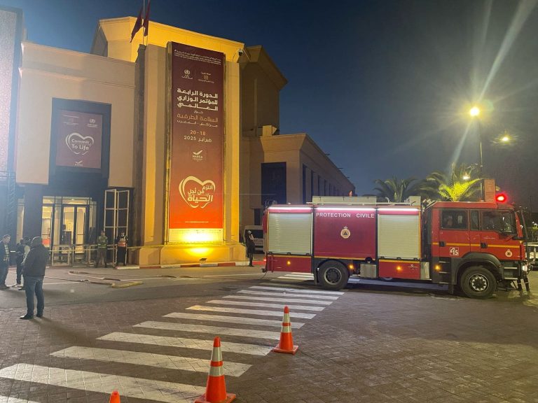 The death of a minor, victim of a fire in the conference palace in Marrakech