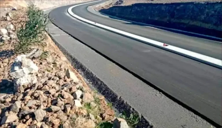 Works of a project that derives the national road between Tawima and Arkman up to 95%